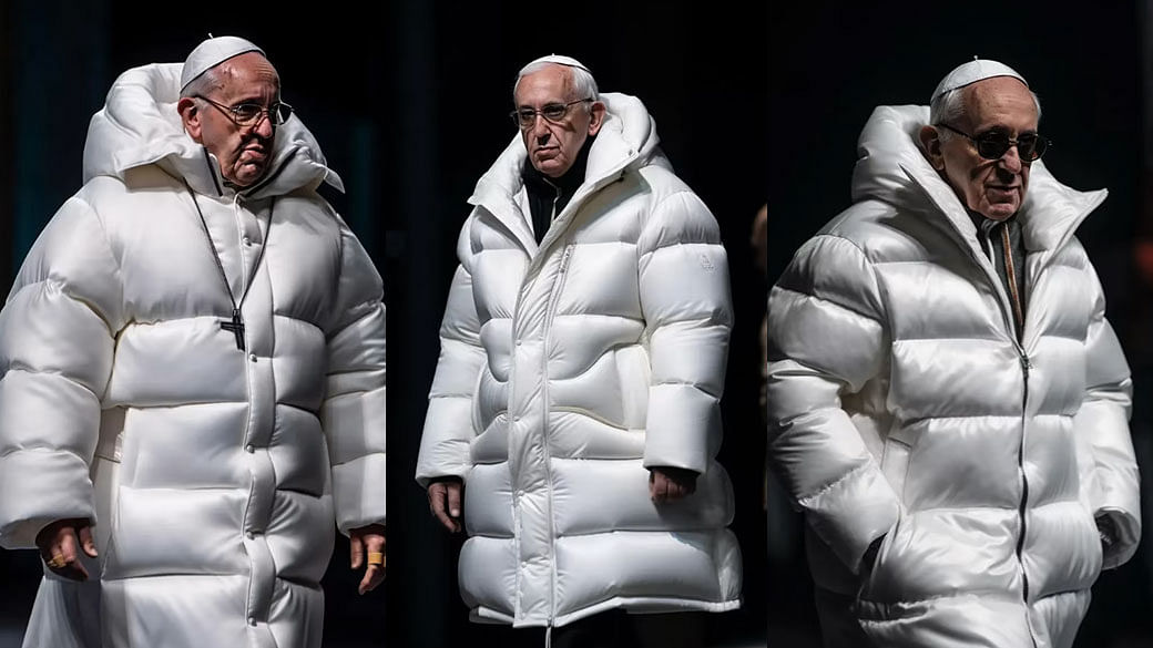 7 AI art prompts to create the new Pope Francis in puffer coat photos