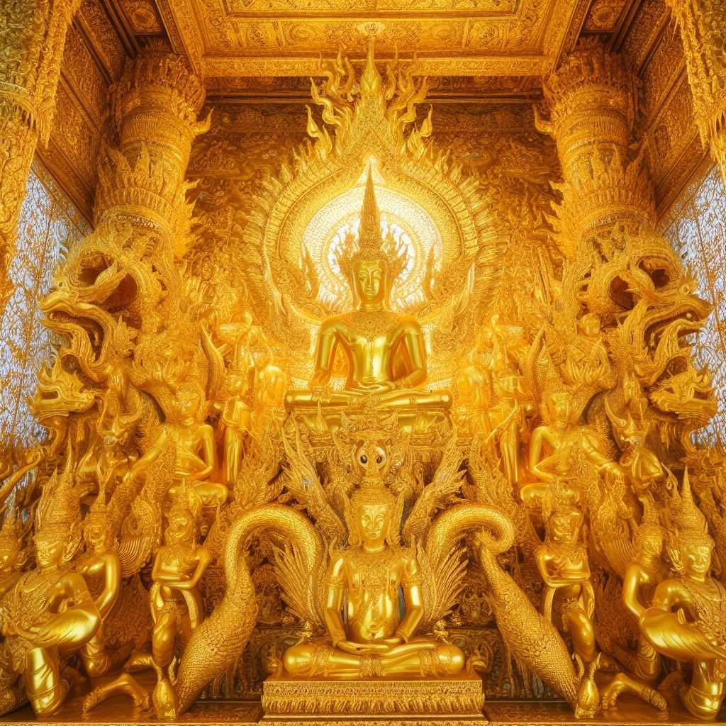 extremely bright indoor close-up view of Thailand Buddhist golden temple  _ef8e2a5d-59b8-470d-...jpg