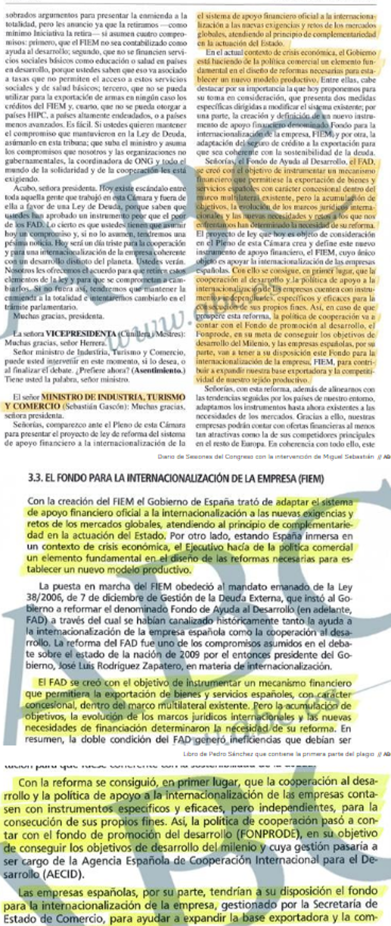 Uno de las páginas plagiadas en el libro de Pedro Sánchez y Carlos Ocaña