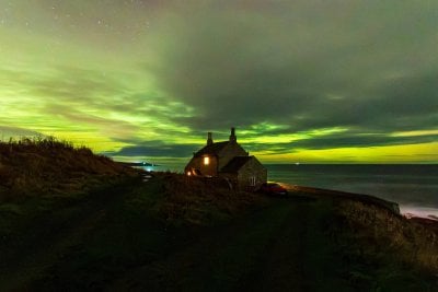 Northern Lights appear over Howick Bathing House in Northumberland on Guy Fawkes Night (nov.20...jpg