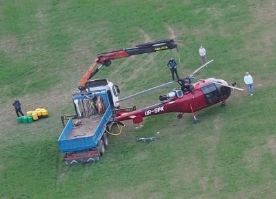 Helicóptero incautado a la organización de narcos desarticulada.