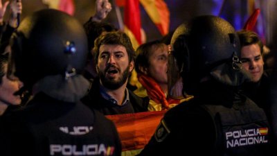 García-Gallardo en la manifestación contra la amnistía en Madrid, a 6 de noviembre