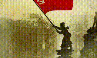 TalDíaComoHoy-de-1945-el-ejército-soviético-colocaba-la-bandera-roja-en-el-Reichstag-y-libraba...gif