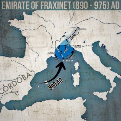 Emirate of Fraxinet, a Muslim state established in southern France, which  once reached Switzerland : r/MapPorn