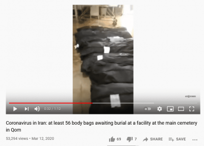 cobi19 in Iran_ at least 56 body bags awaiting burial at a facility at the main cemetery ...png