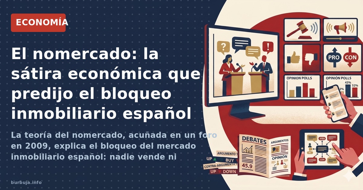 El 'nomercado' español explicó la burbuja inmobiliaria mejor que cualquier manual: noprecios que nunca bajan, novendedores qu