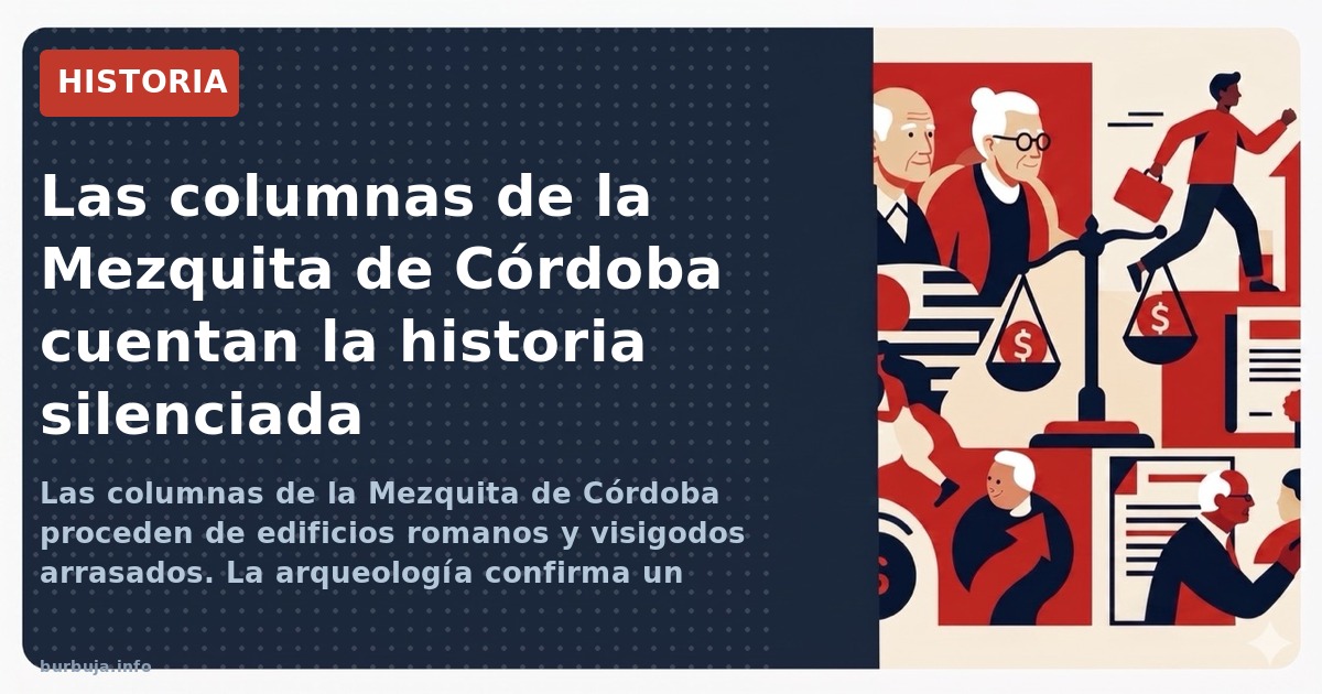 Las columnas de la Mezquita de Córdoba proceden de edificios romanos y visigodos arrasados. La arqueología confirma un patrón