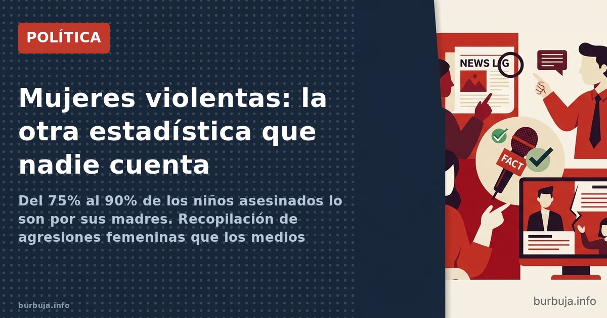 Del 75% al 90% de los niños asesinados lo son por sus madres. Recopilación de agresiones femeninas que los medios ignoran. Da