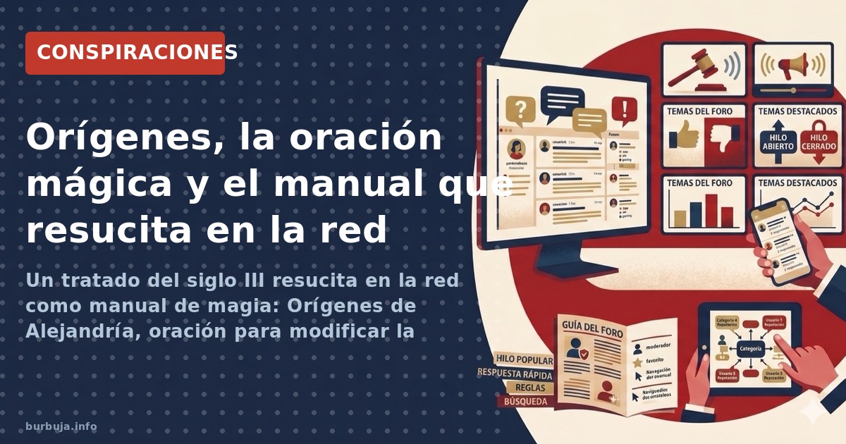 Un tratado del siglo III resucita en la red como manual de magia: Orígenes de Alejandría, oración para modificar la realidad,