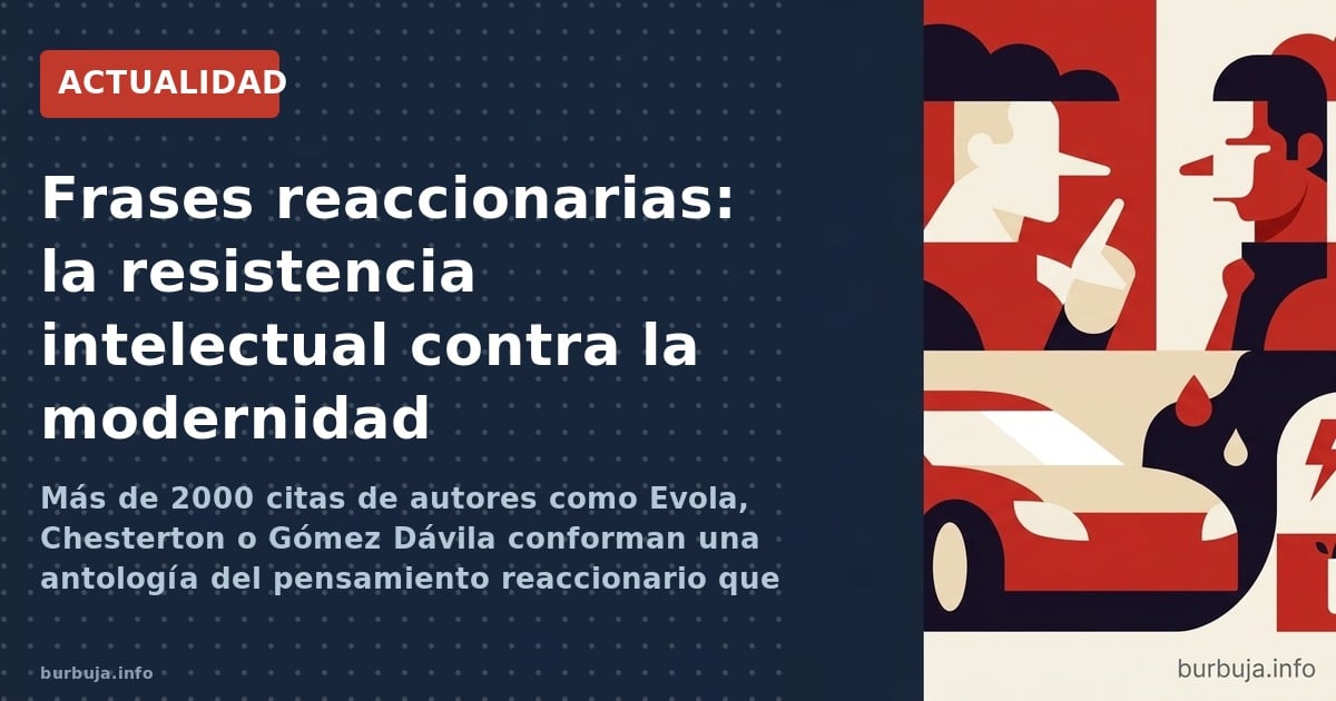 Más de 2000 citas de autores como Evola, Chesterton o Gómez Dávila conforman una antología del pensamiento reaccionario que d