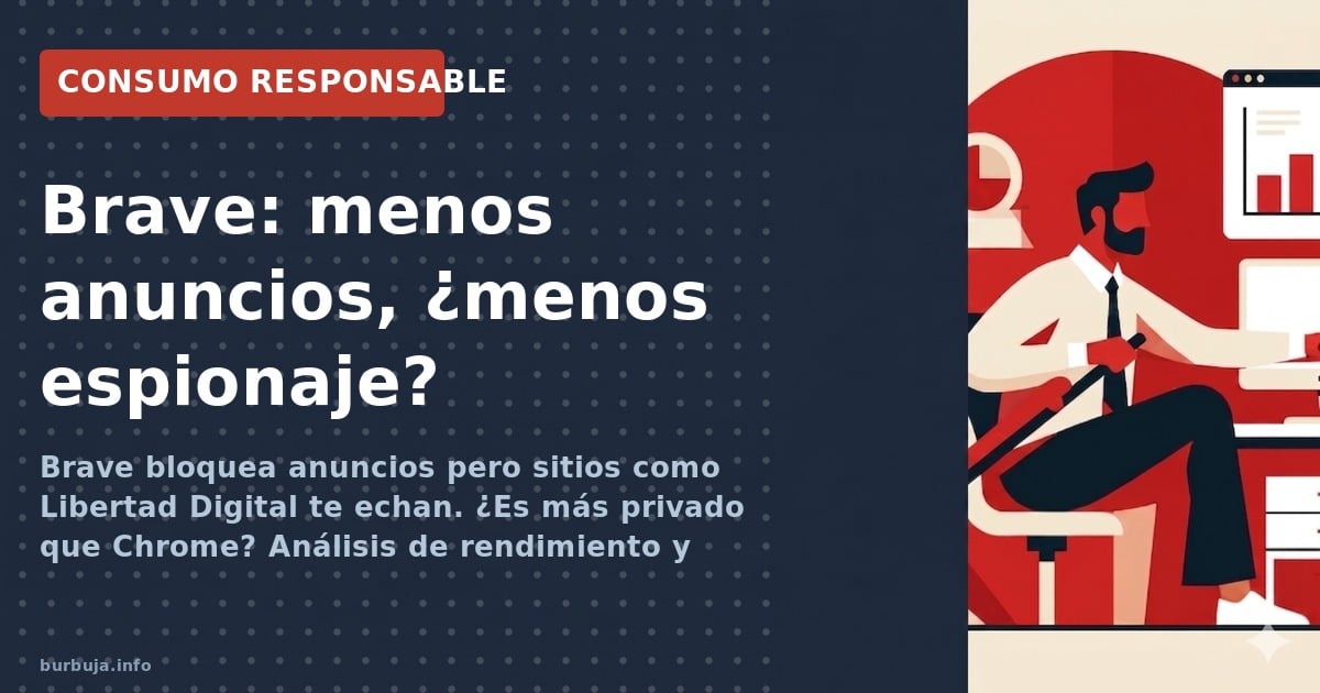 Brave bloquea anuncios pero sitios como Libertad Digital te echan. ¿Es más privado que Chrome? Análisis de rendimiento y alte