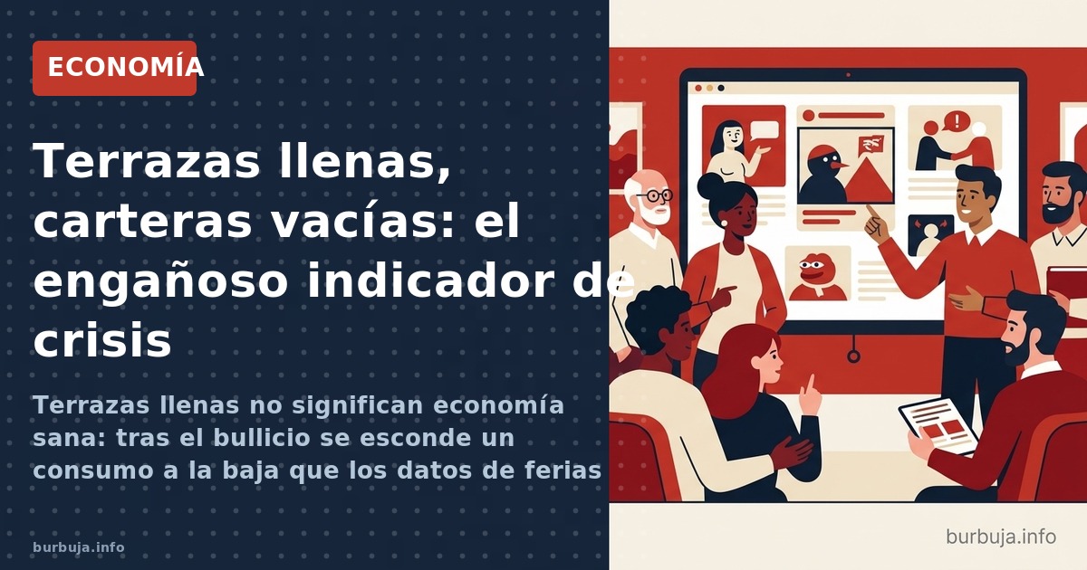 El aforo de los bares no refleja la salud económica: gasto por cliente cae mientras las terrazas se llenan. Datos de 2009 a 2
