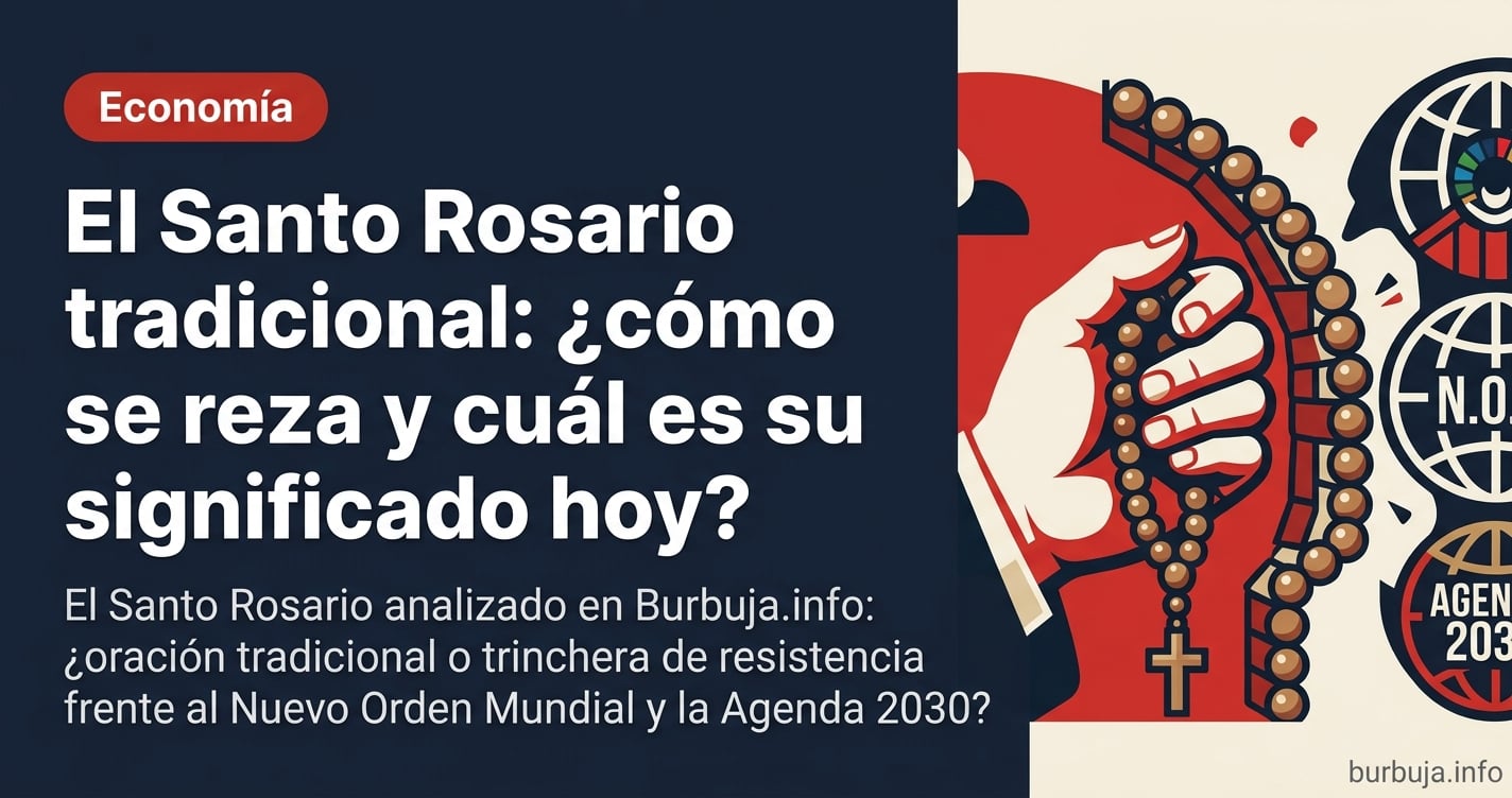 Representación simbólica del Santo Rosario, un ábaco de oración en medio de referencias históricas y académicas