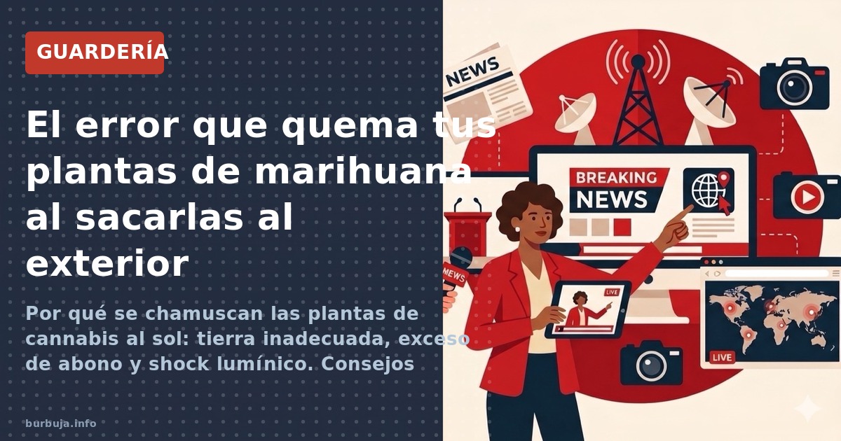 Por qué se queman las plantas de cannabis al pasar de interior a exterior? El error principal es la aclimatación: estas son l