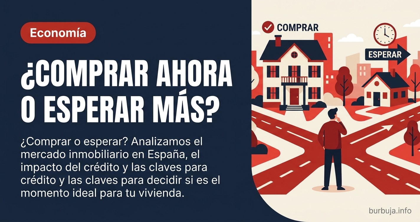 ¿Comprar o esperar? Analizamos el mercado inmobiliario en España, el impacto del crédito y las claves para decidir si es el m