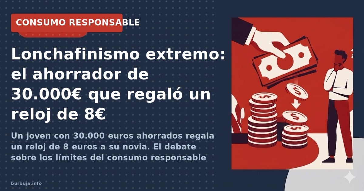 Un hombre con 30.000€ ahorrados busca un reloj de 8€ para su novia. El lonchafinismo en su expresión más extrema.