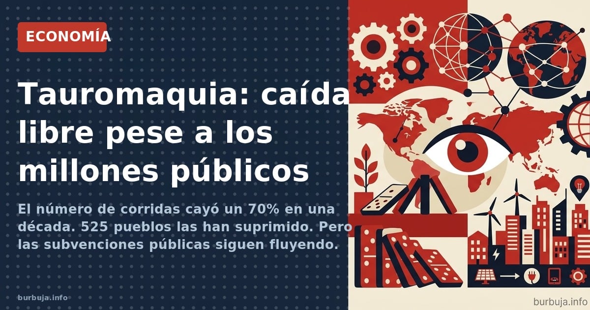 El número de corridas cayó un 70% en una década. 525 pueblos las han suprimido. Pero las subvenciones públicas siguen fluyend