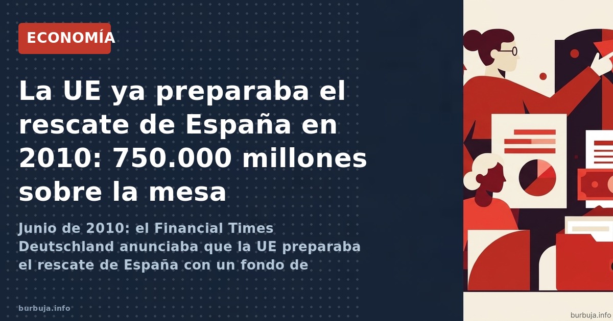 En 2010, FT Deutschland alertó de un rescate inminente a España. Llegó en 2012: 40.000 millones para las cajas. 15 años despu
