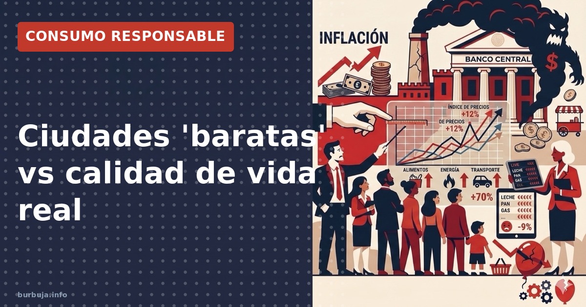 Ciudades 'baratas' vs calidad de vida real