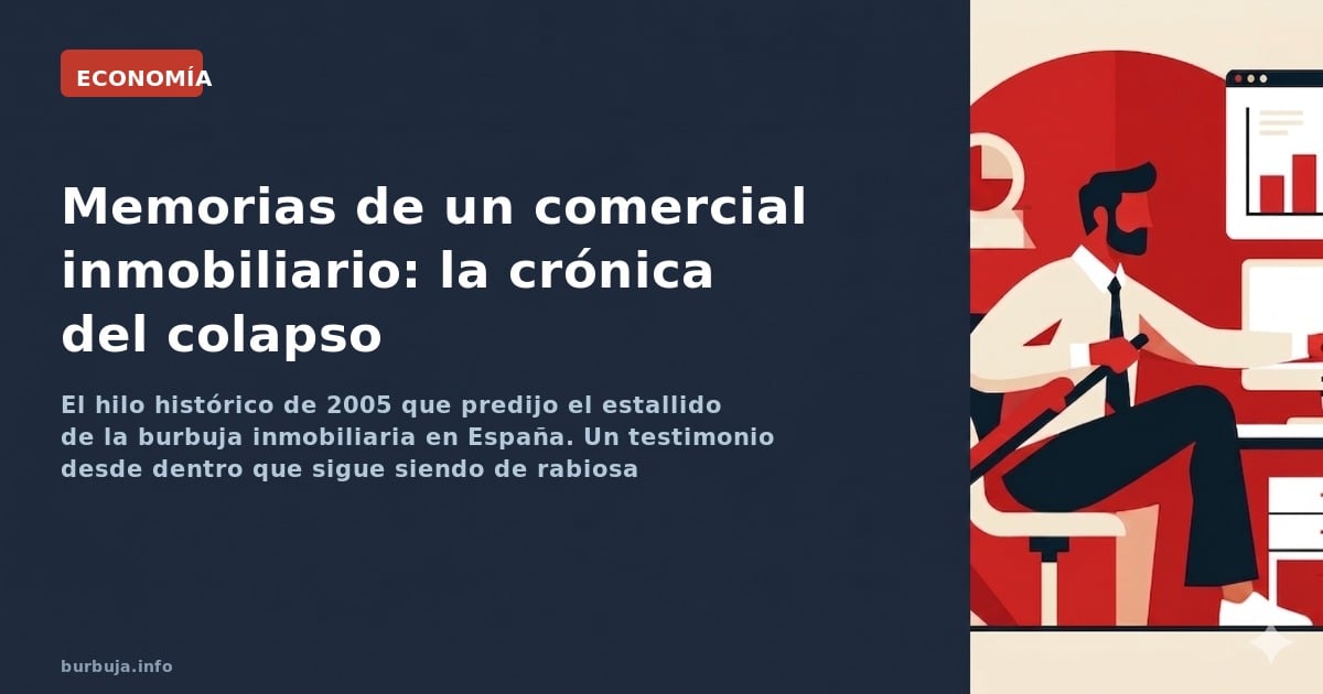 El hilo histórico de 2005 que predijo el estallido de la burbuja inmobiliaria en España. Un testimonio desde dentro que sigue