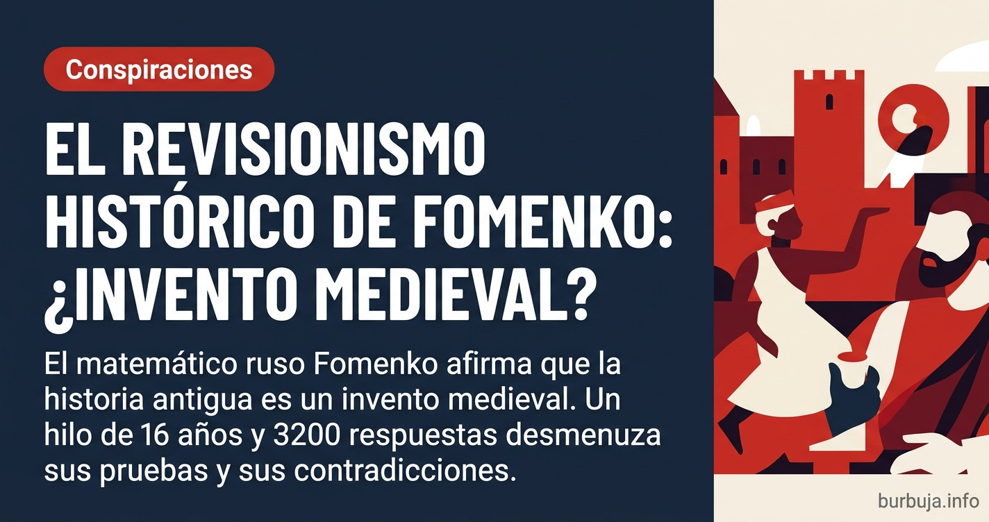 Matemático ruso propone que la historia antigua es un invento medieval. 16 años de debate en la red con más de 3.200 respuest