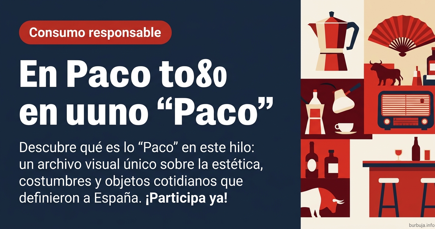 Descubre qué es lo "Paco" en este hilo: un archivo visual único sobre la estética, costumbres y objetos cotidianos que defini