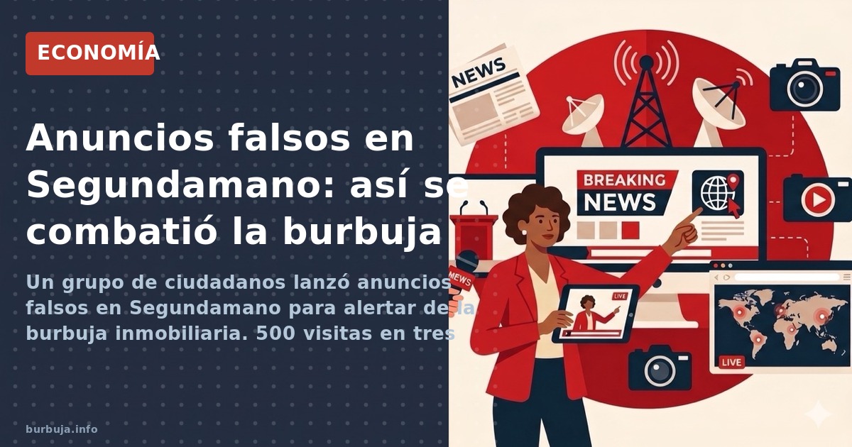 Anuncios falsos, carteles en inmobiliarias y amenazas: la campaña ciudadana que intentó pinchar la burbuja inmobiliaria antes