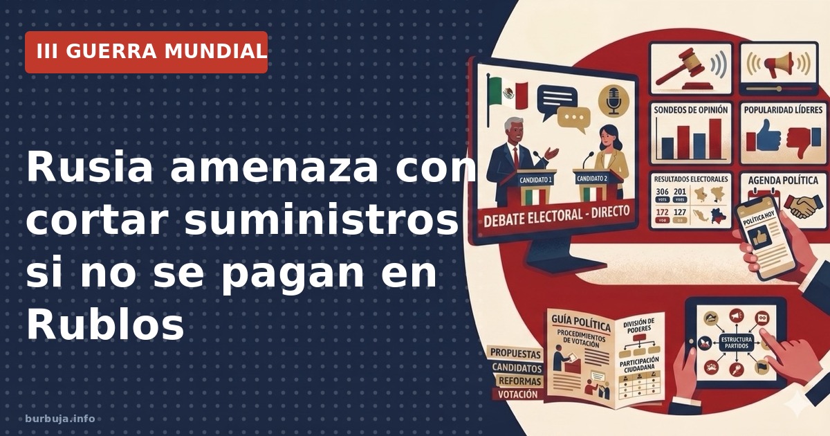 Rusia amenaza con cortar suministros clave si no se pagan en Rublos o oro. Analizamos el impacto económico de la crisis energ