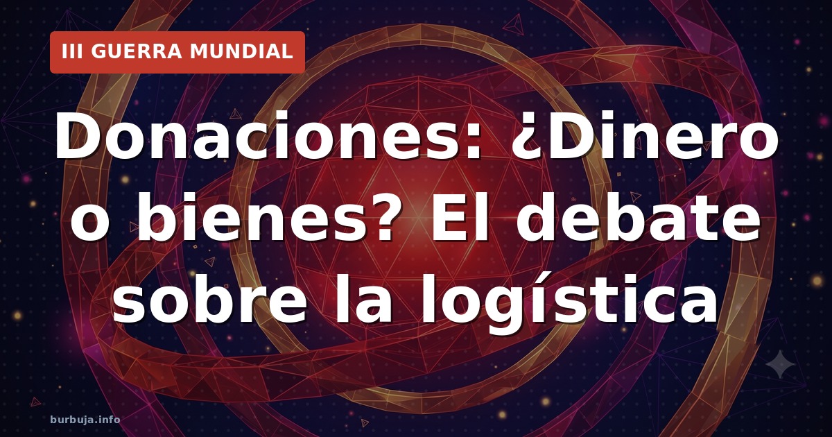 Donaciones: ¿Dinero o bienes? El debate sobre la logística