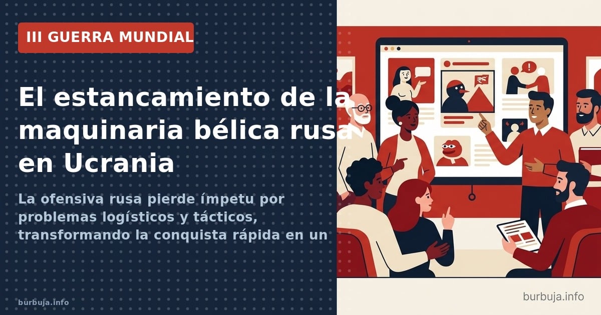 La ofensiva rusa pierde ímpetu por problemas logísticos y tácticos, transformando la conquista rápida en un juego de contrame