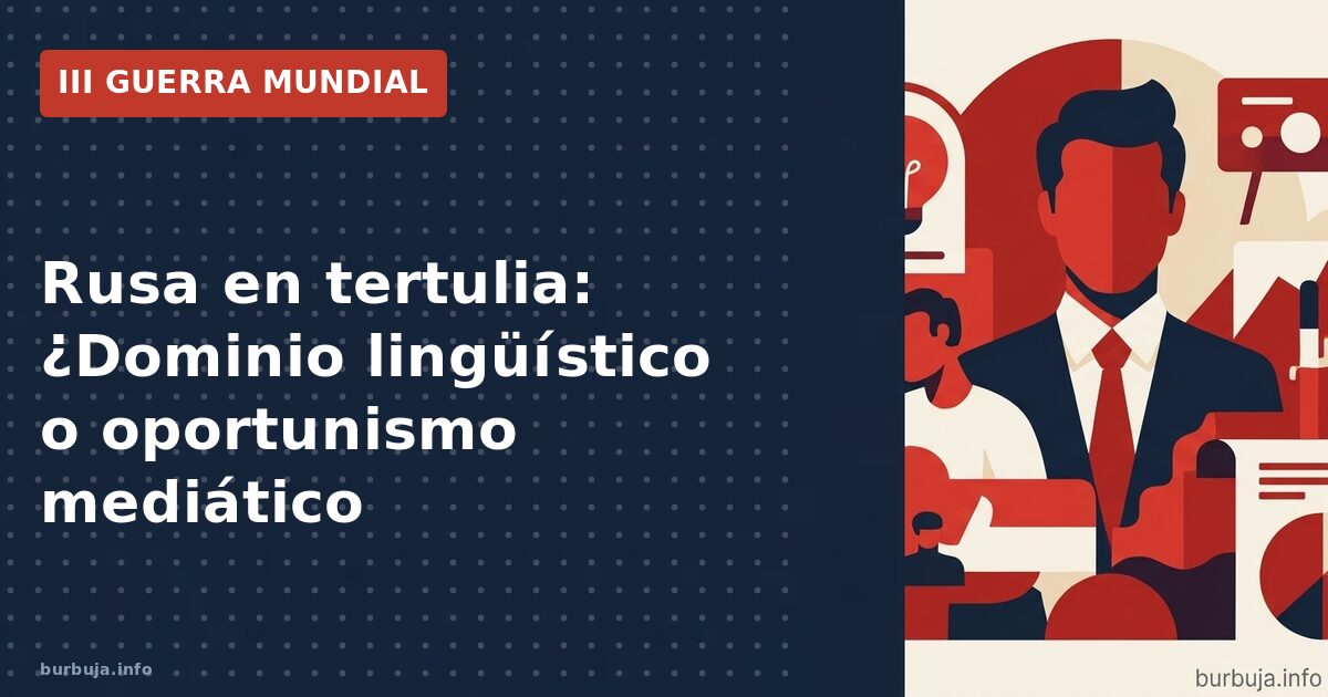 Rusa en tertulia: ¿Dominio lingüístico o oportunismo mediático