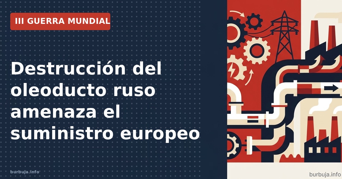 Potencial destrucción del oleoductos ruso a Europa y su impacto en el mercado energético