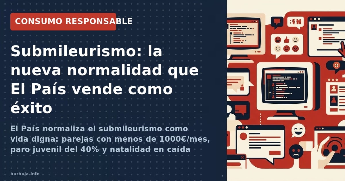 El País normaliza los sueldos de menos de mil euros. Una pareja de submileuristas es feliz con Ikea y coche a crédito. Los da
