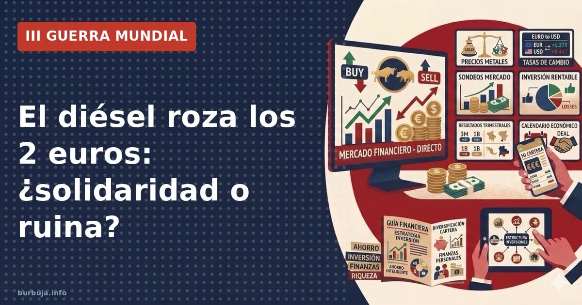 El diésel roza los 2 euros: ¿solidaridad o ruina?