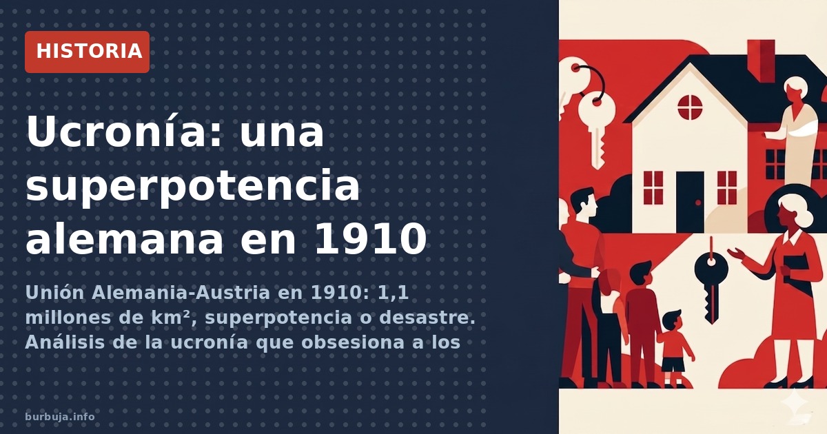 Unión Alemania-Austria en 1910: 1,1 millones de km², superpotencia o desastre. Análisis de la ucronía que obsesiona a los rev