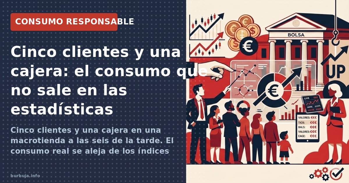 Cinco clientes y una cajera en una macrotienda a las seis de la tarde. ¿Es el síntoma de un desplome del consumo o una simple