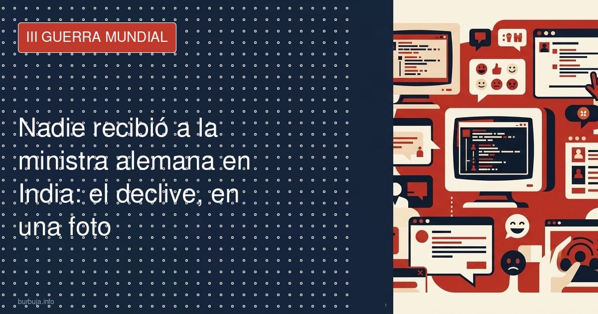 Nadie recibió a la ministra alemana en India: el declive, en una foto