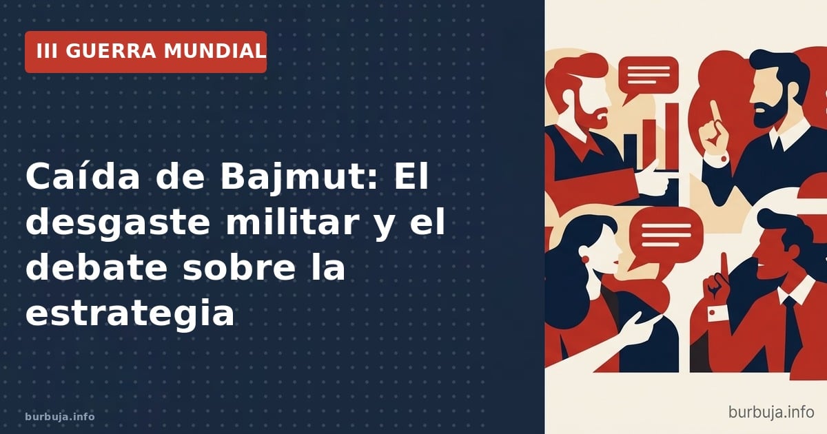Análisis de la caída de Bajmut: El costo humano, la eficiencia militar y el debate sobre el avance en el Donbas