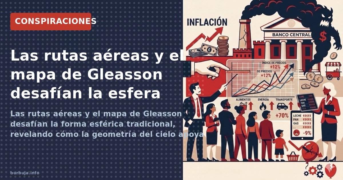 Las rutas aéreas y el mapa de Gleasson desafían la forma esférica tradicional, revelando cómo la geometría del cielo apoya la
