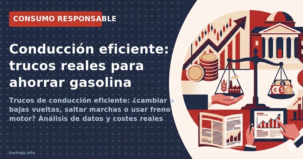 Ahorrar gasolina con técnicas de conducción eficiente: cambiar a bajas rpm, saltar marchas, freno motor. ¿Funcionan? Coste re