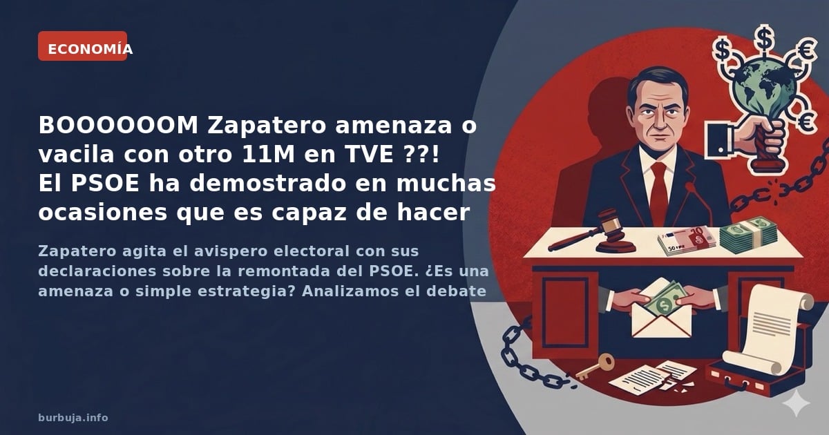 Zapatero agita el avispero electoral con sus declaraciones sobre la remontada del PSOE. ¿Es una amenaza o simple estrategia? 