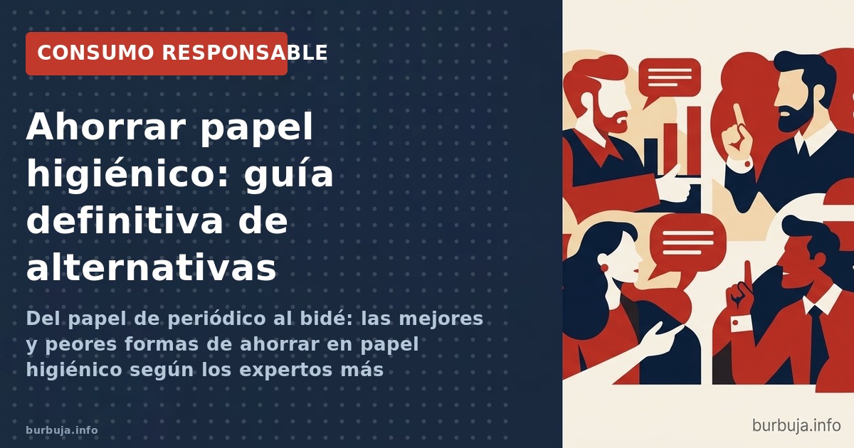 Alternativas al papel higiénico: ¿ahorro real o mito?