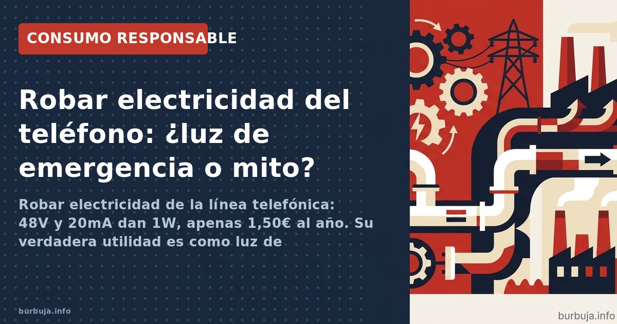 Robar electricidad de la línea telefónica: 48V y 20 mA dan menos de 1,5 euros al año. ¿Merece la pena? Analizamos el truco de