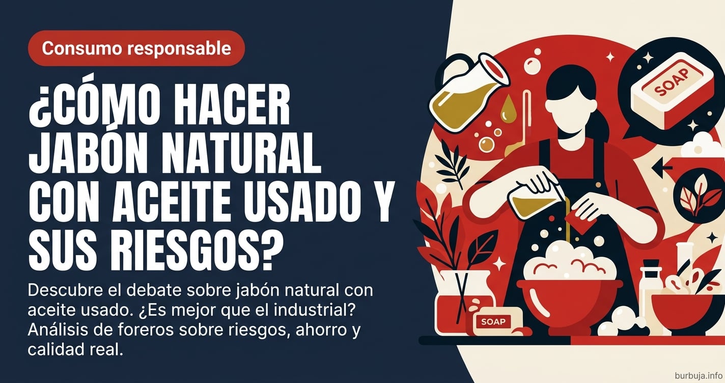 Fabricar jabón natural con aceite usado: el debate sobre ahorro, seguridad y química que lleva 15 años en Burbuja.info. ¿Vale