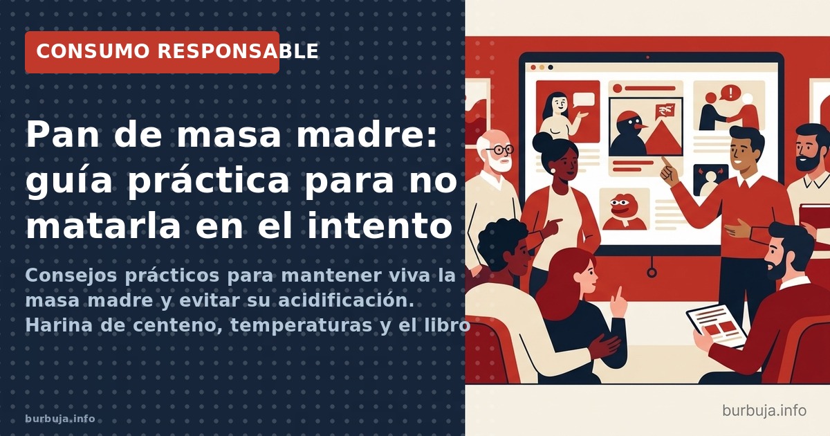 Hacer pan de masa madre en casa es un reto: temperatura, acidificación y mantenimiento. Descubre los errores más comunes y lo