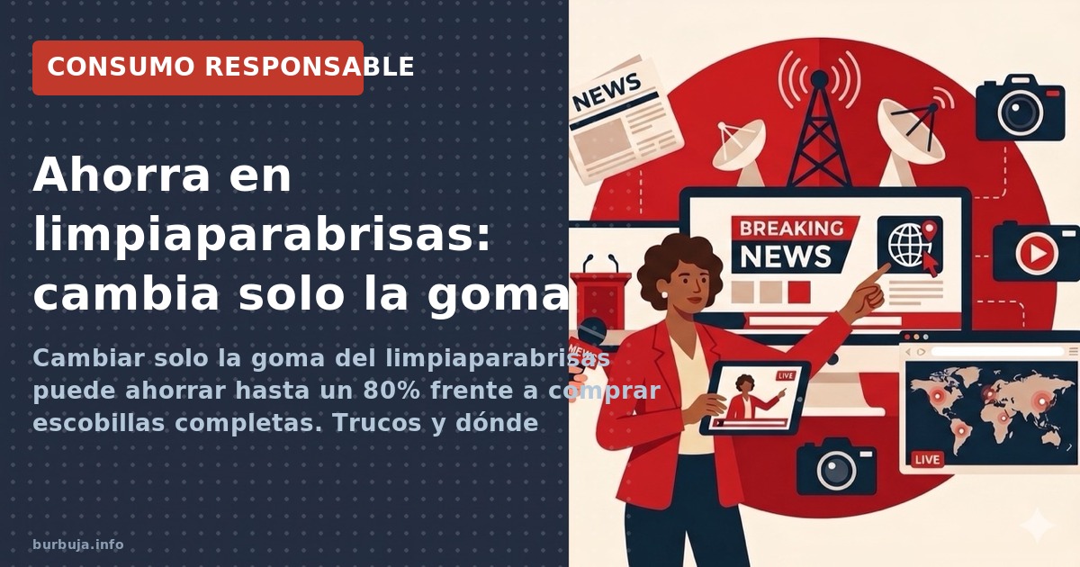 Cambiar solo la goma del limpiaparabrisas y reutilizar el soporte puede ahorrarte hasta un 70%. Precios, trucos y fuentes par