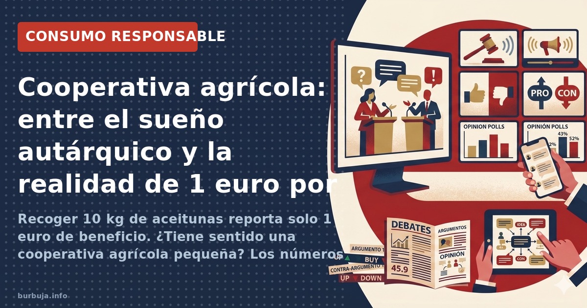 Recoger 10 kg de aceitunas deja 1 euro. ¿Es viable una cooperativa agrícola pequeña? Los números del olivar y la venta direct