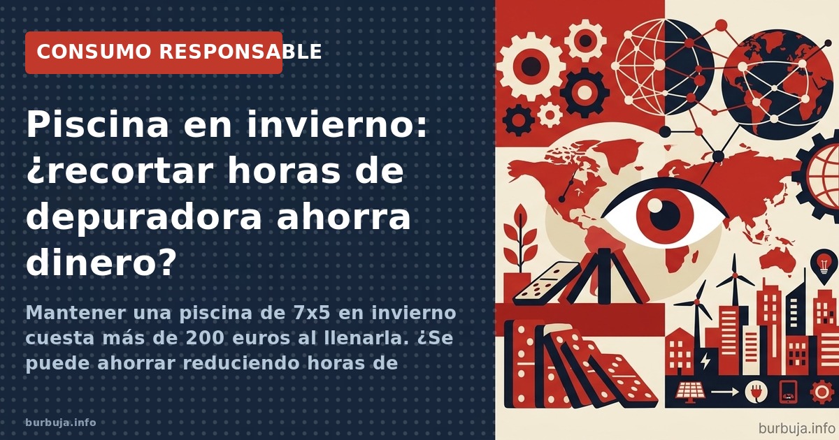 200 euros cuesta llenar una piscina de 7x5 metros. Alternativas para ahorrar en invierno: reducir horas de depuradora, vaciad