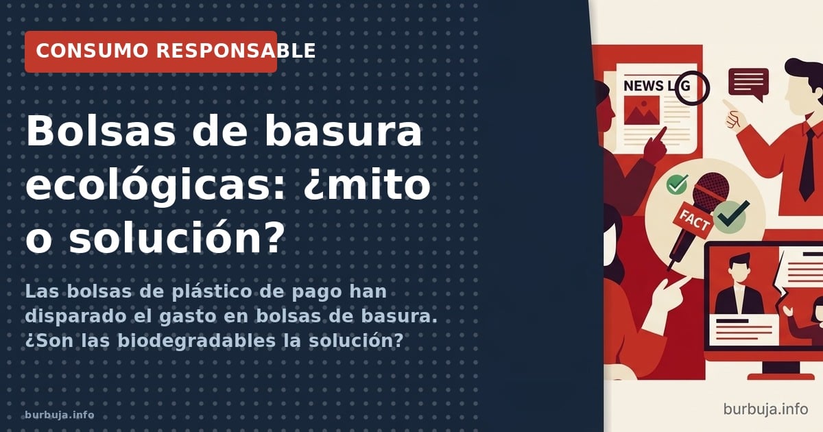 Las bolsas de plástico de pago han disparado el gasto en bolsas de basura gruesas. Analizamos alternativas ecológicas y barat