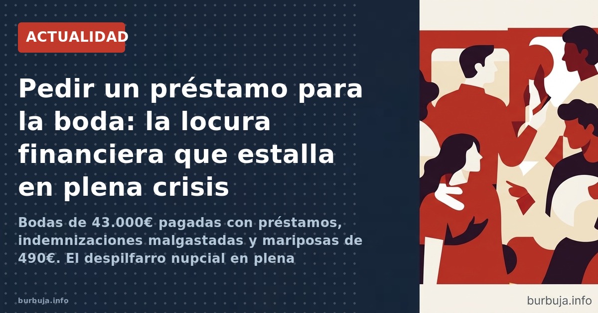43.000 euros de deuda por una boda, pagados con indemnización por despido. El préstamo nupcial como cultura en la España de l